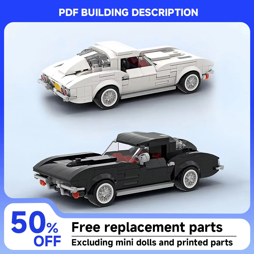 

363PCS MOC Speed ​​Series 1963 CSR City Car Famous Sports Car Model Technology Building Blocks DIY Children's Toy Boy Gift Set