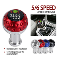 5/6 Speed Gear Shift Knob Car Manual Trans Shifter Stick Head Knob Aluminum With M8 M10 M12 Adapter for VW GTI Jetta Golf 5