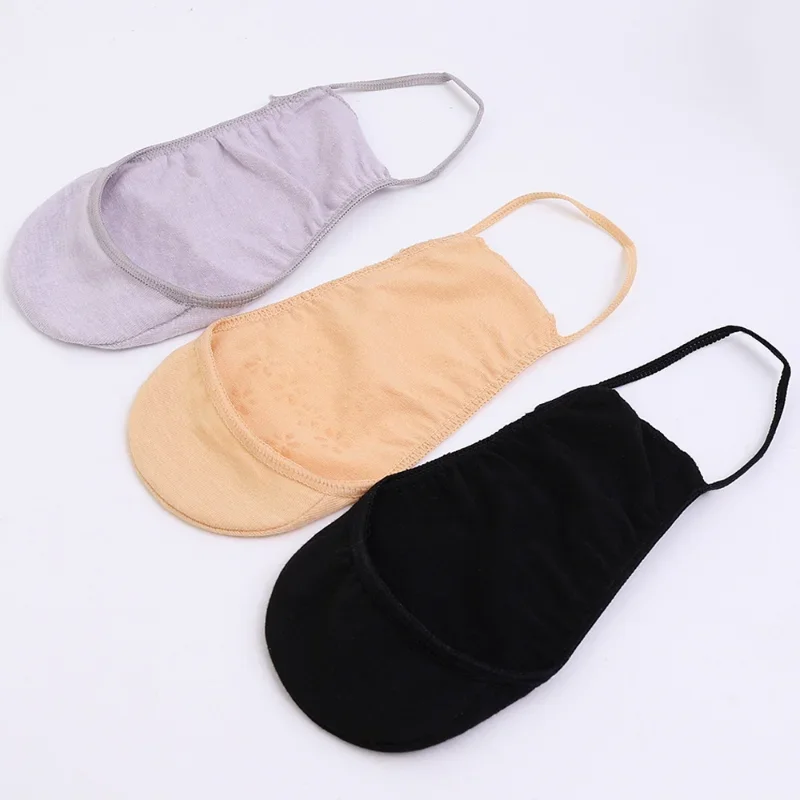 10Pcs Summer Non-slip Buttom Cotton Sock High Heels Invisible Shallow Forefoot Half Socks for Women Girls Ship Socks Slippers