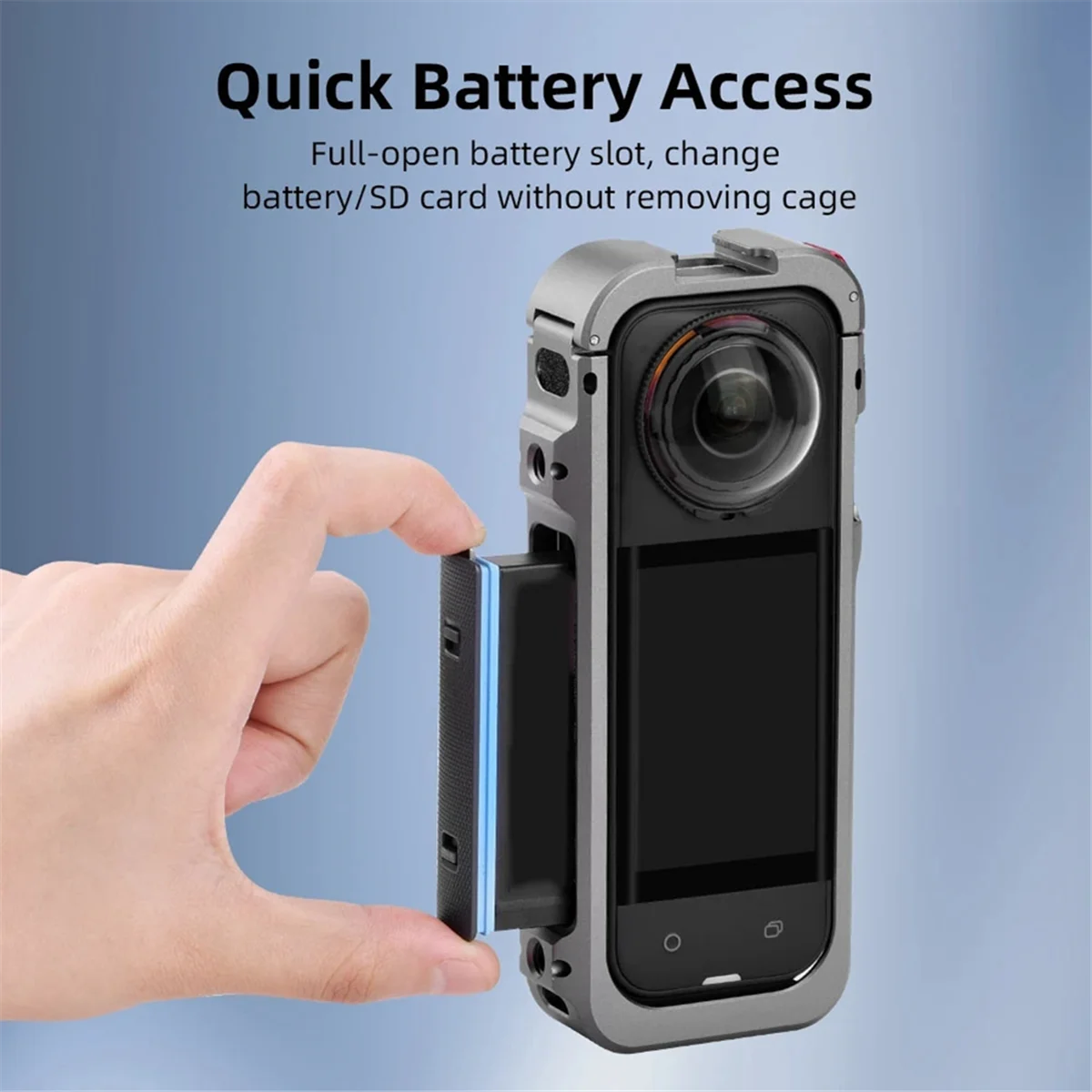 

2025+Metal Frame Cage for X5 Protective Case with Cold Shoe 1/4 Expansion Bracket Action Camera Accessories
