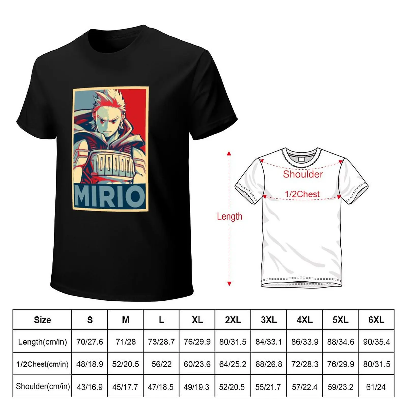 Mirio Togata - Lemillion HOPE T-Shirt baggy shirts plus size clothes black t-shirts for men