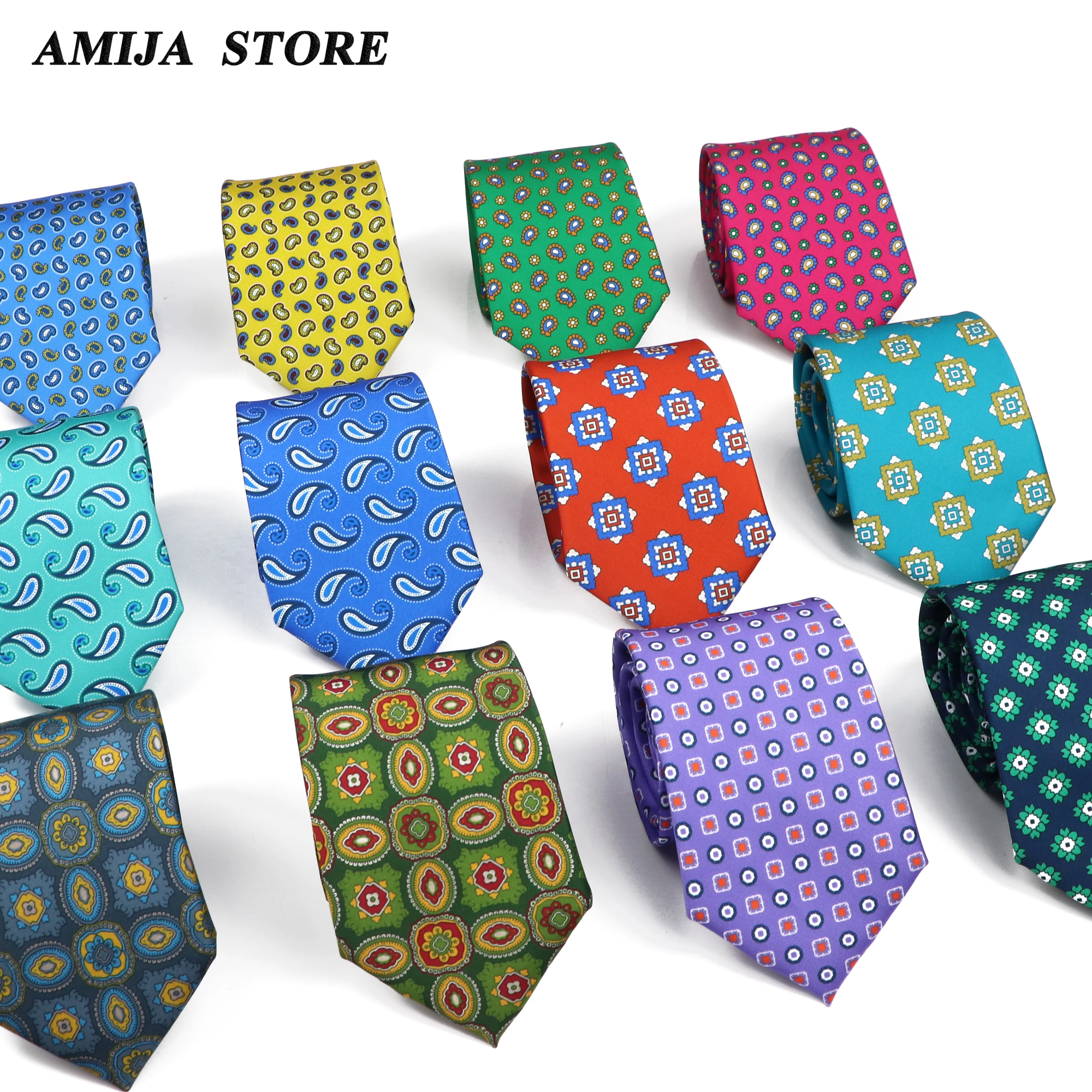 

51 Colors Tie Vintage Gravatas Fashion Soft Novelty Geometric 7.5 cm Necktie Wedding Accessories Blue Man Fit Group Party Office