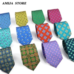 51 colori cravatta Vintage Gravatas Fashion Soft novità geometrica 7.5 cm cravatta accessori da sposa Blue Man Fit Group Party Office