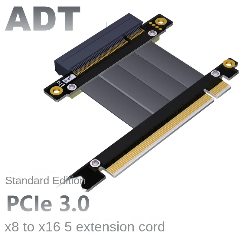 

PCI-E x16 преобразователь x8 Удлинительный кабель 16x PCIe 3,0 поддерживает сетевую карту NVMe твердотельный накопитель ADT