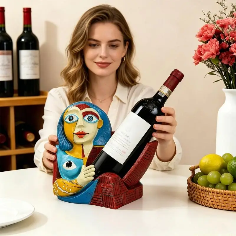QX2E Modern Synthetic Wine Stand Formed In Present Day Figure Outline Aesthetic