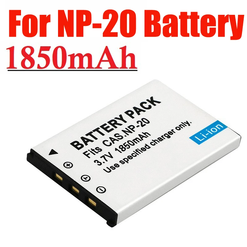 

1850mAh NP20 np-20 Camera Battery For Casio EX-Z7 Z8 Z11 Z60 Z65 Z70 Z75 Z77 M1 M2 M20 S1 S2 S3 S20 S100 S500 S600 S770 S880