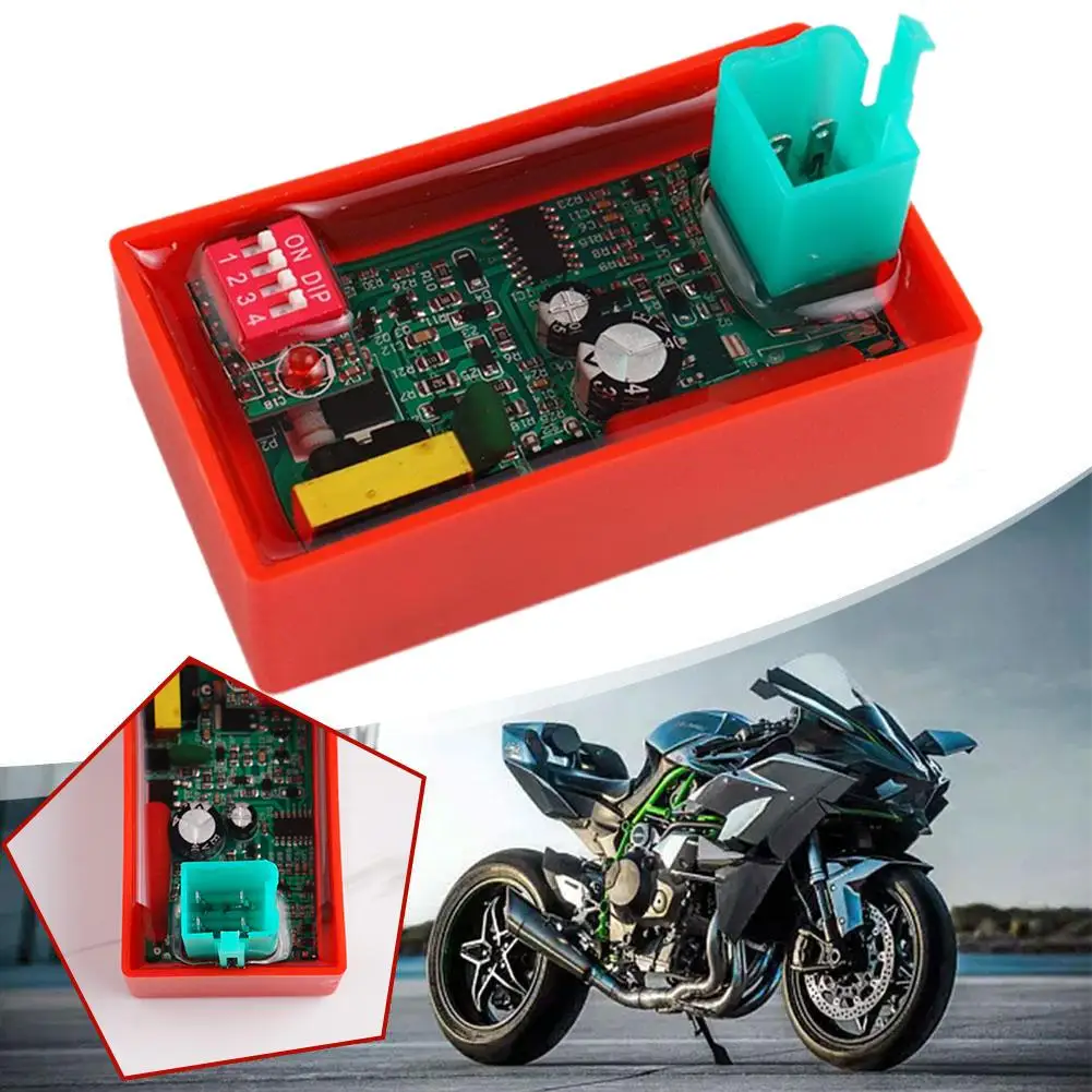 4Pin AC CDI Box With DIP Switch Motorcycle Lgnition Speed Limit4000-12000 For WAVE100 Racing YX140 Competitive Racing