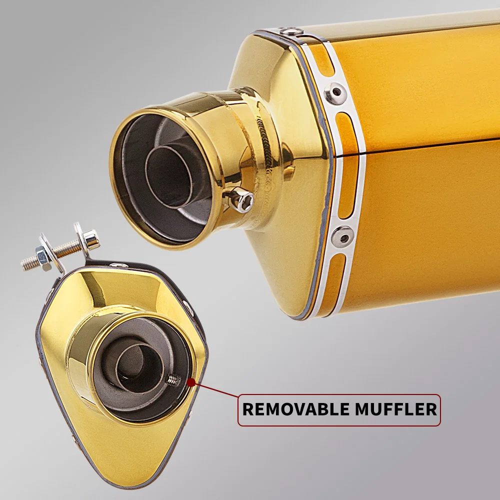 51MM Universal Motorcycle Exhaust Muffler For MT07 ZX4R R1 S1000RR PCX125 CBR650 T58 Modified motorcycle rear exhaust muffler view 5