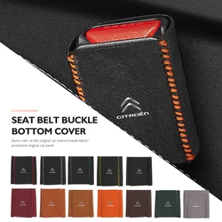 Suede Car Seat Belt Base Buckle Protector Cover Accessories For Citroen C4 C3 C5 C1 C2 C6 C4L DS3 DS4 Berlingo Picasso Jumper