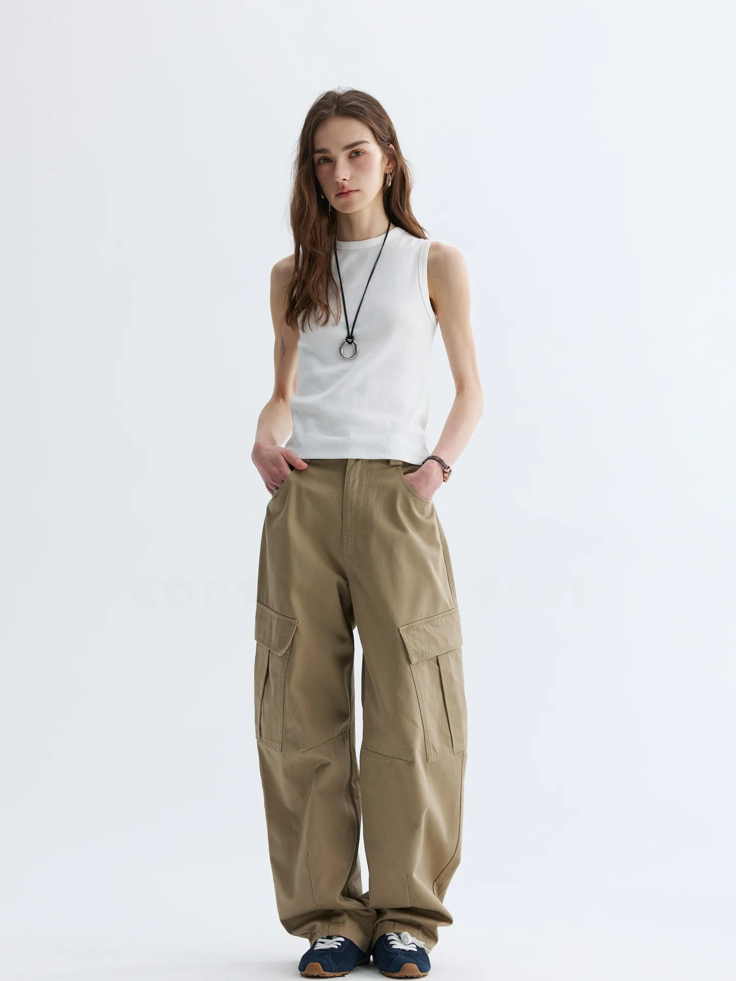 VAJE Wide Strap Knitted Vest White Workwear Women Spring Summer Outerwear Base Layer Inner Match T-irt Strapl Top