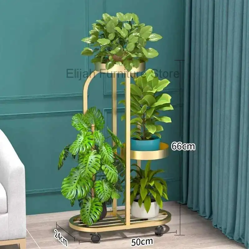 

France Aesthetics Rack Modern Living Room Balcony Mobile Indoor Flower Rack Decorations Designer Plantenrek Home Furniture