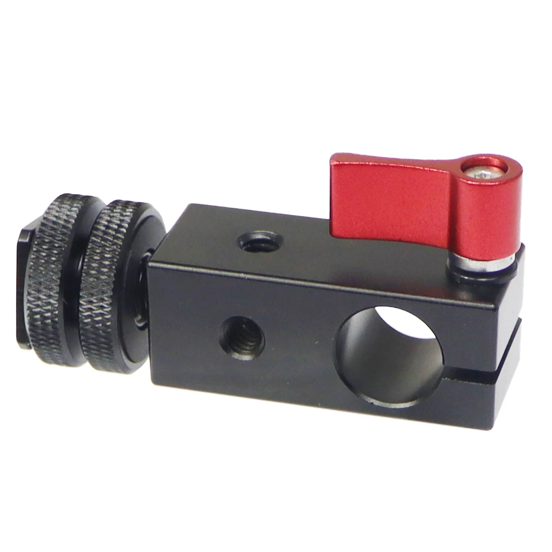 Einzel Rod Clamp 15mm Schiene Stecker Adapter Halterung mit 1/4 "-20 Gewinde Kalten Schuh Halterung für DSLR käfig Rig Mikrofon Licht Halter – Detail 9