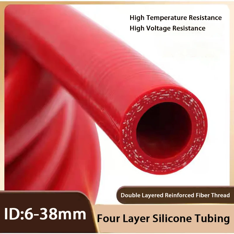 

Car Silicone Straight Coolant Hose 1 Meter Length Turbo Intercooler Pipe ID 6mm-38mm Multi-Layer Clamping Silicone Vacuum Tube