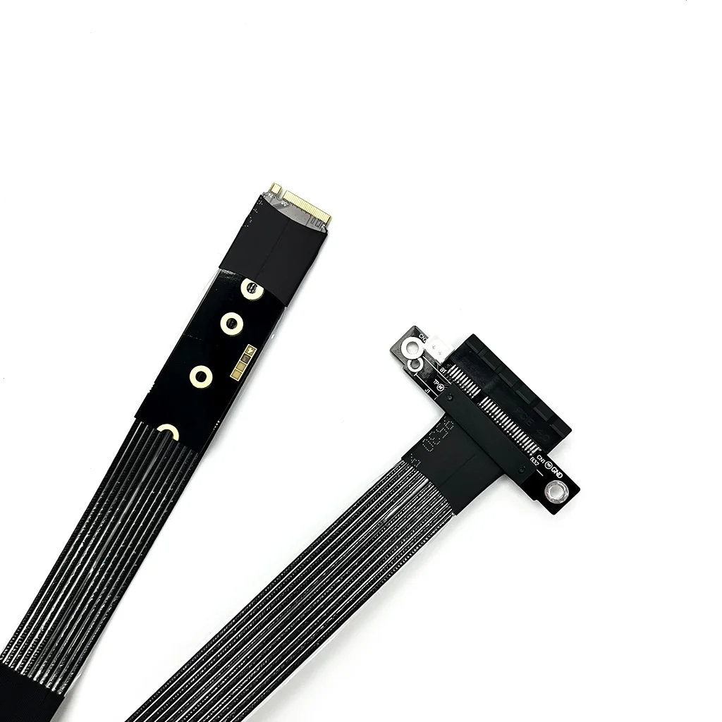 

PCIe5.0 x4 to M.2 For NVMe Extension Cable Flexible High Speed Wire Cord GEN5 PCIe 5.0 4X to For NVMe 2242 2280 SSD