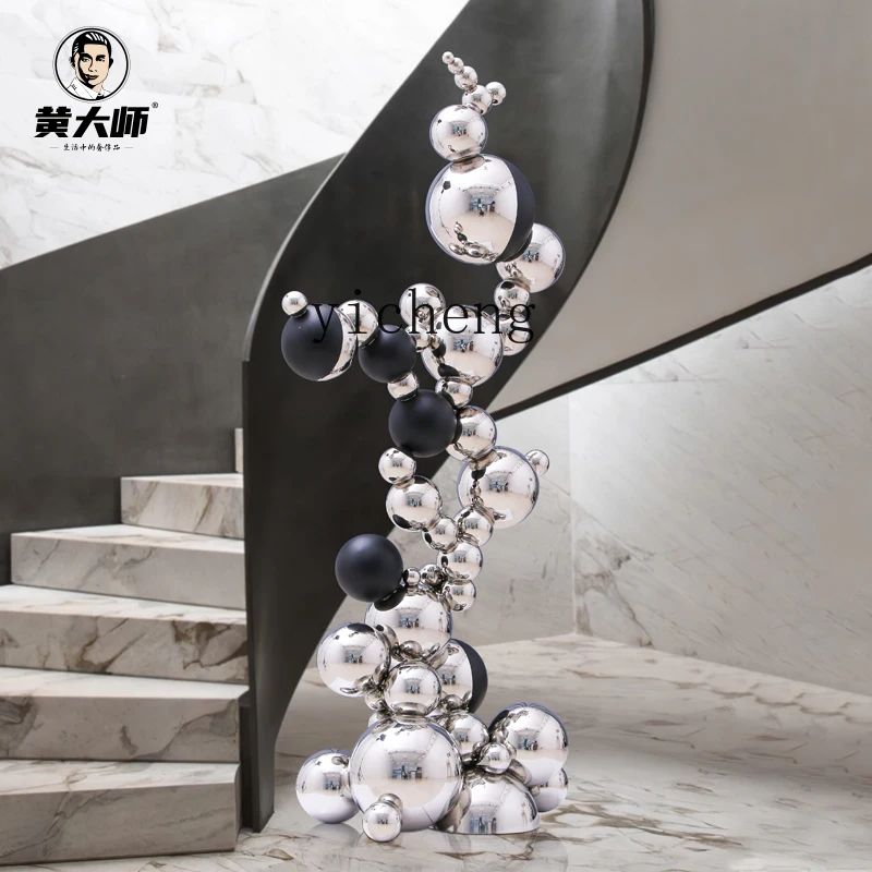 

XL floor-to-ceiling ornaments Hotel lobby model room Modern light luxury high-end soft decoration