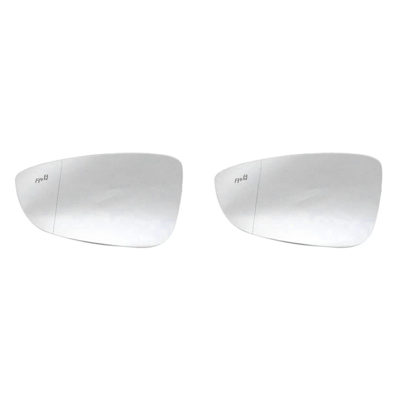 2X Car Left Heated Blind Spot Rear Mirror Glass For-Jetta Passat B7 Bettle Scirocco 3C8857521 3C8857522-A99F