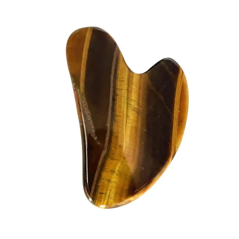 ธรรมชาติ Tiger Eye Guasha นวดสวยเครื่องมือขูดหน้าคอ Face Scraper นวดต่อต้านริ้วรอยผ่อนคลายเครื่องมือสปาหิน