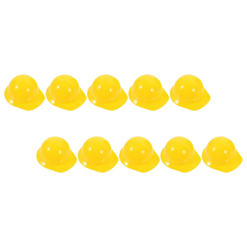 10 Pcs Mini Construction Hat DIY For Parrot Toys Safety Helmets Pet Small Chickens Top