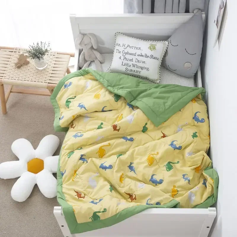High-quality Children's Cotton Summer Cooling Quilt Pure Cotton Air Conditioning Quilt Kindergarten Cotton Thin Quilt.