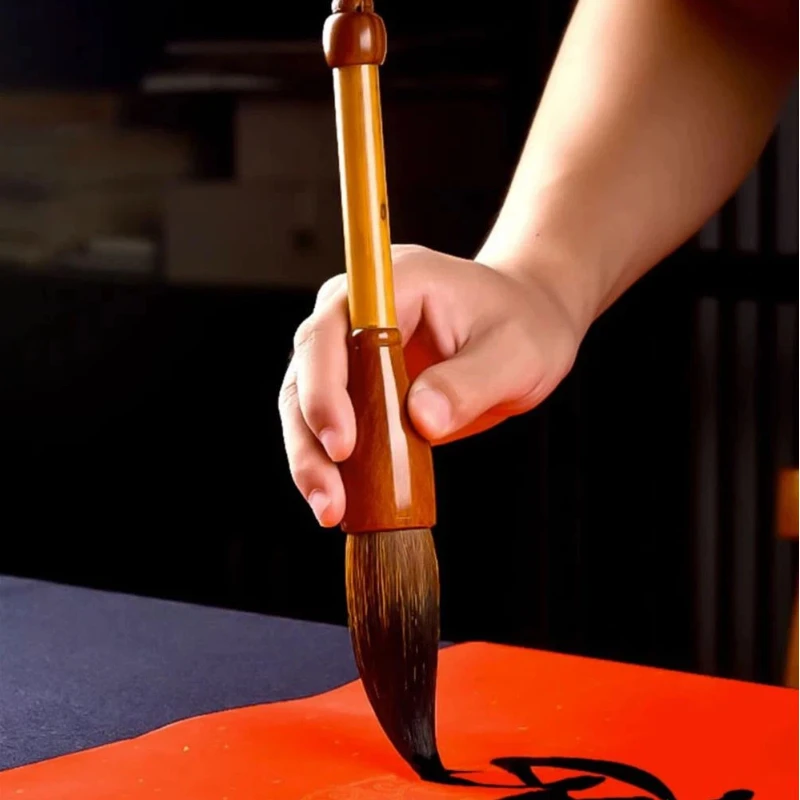 Chinese Calligraphy Brush Mixed Hair Hopper Shaped Writing Brush Large Character Couplet Writing Practice Painting Stationery