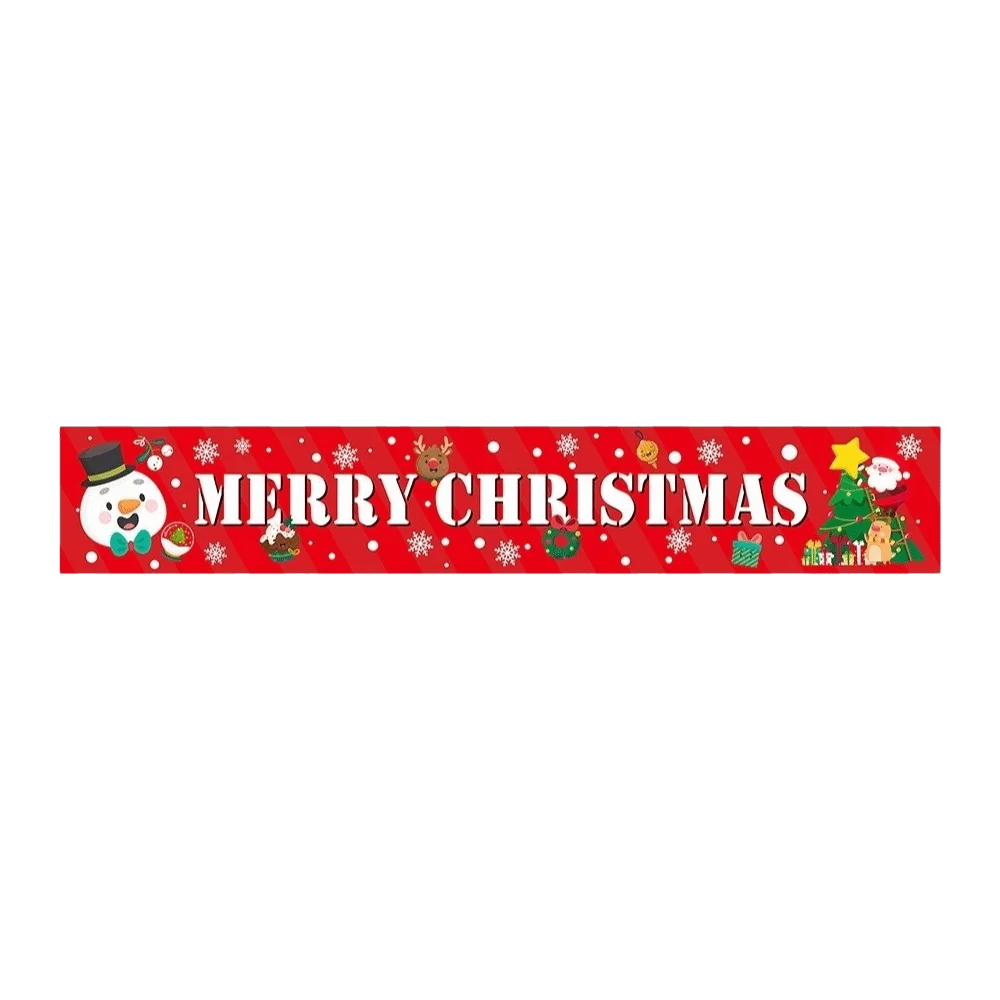 Merry Christmas Santa Claus Christmas Banner Festive Ornament Snowman Xmas Hanging Flag Navidad Noel Outdoor Banner Indoor
