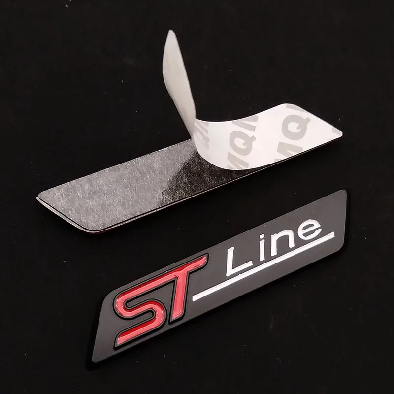 3D Metal STLine ST Line Emblem Car Fender Rear Trunk Badge Decals Sticker For Ford Focus Fiesta Mondeo Decorative Accessories
