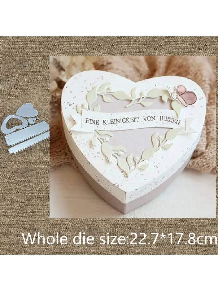 Neues Design Handwerk Metall Schablone Form Stanzform Herz Box Sammelalbum gestanzt Album Papier Karte Handwerk Prägung