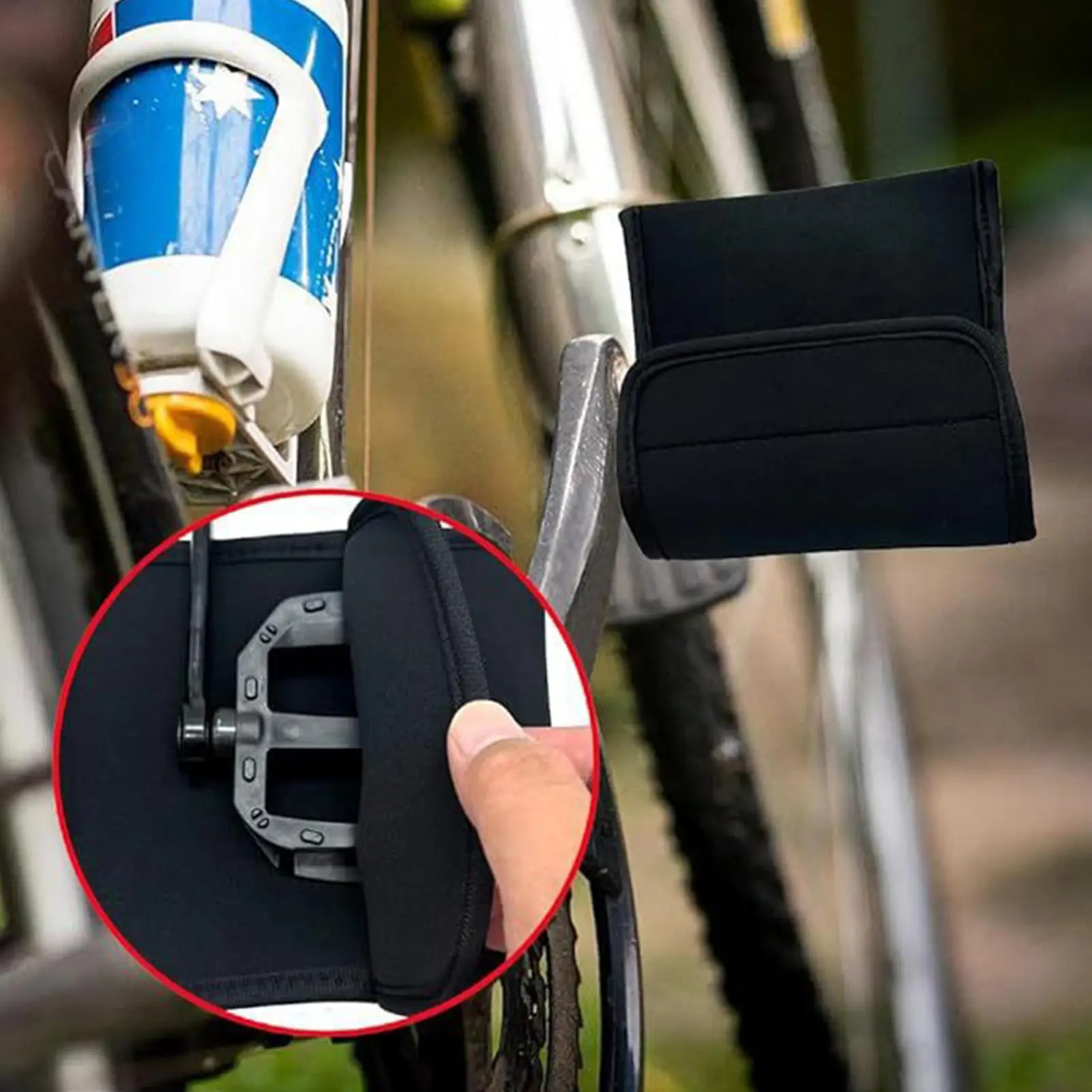

Bicycle Pedal Covers 2 Pieces Protective Shock Absorption Cycle Accessories Pedal Sleeves Cushion Case for Storage Transit