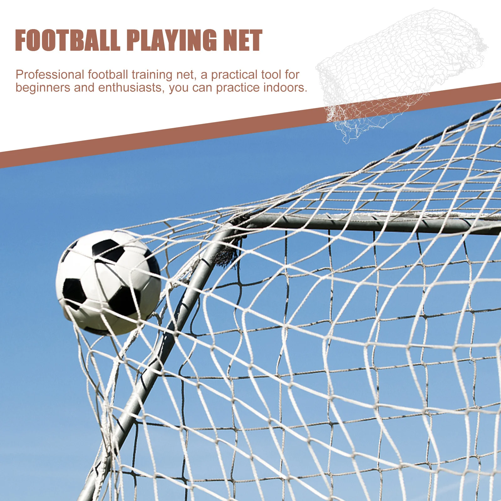 1 par de rede de prática de treinamento de gol de futebol para quintal indoor ao ar livre equipamentos de jogo de futebol presentes para jogadores de futebol