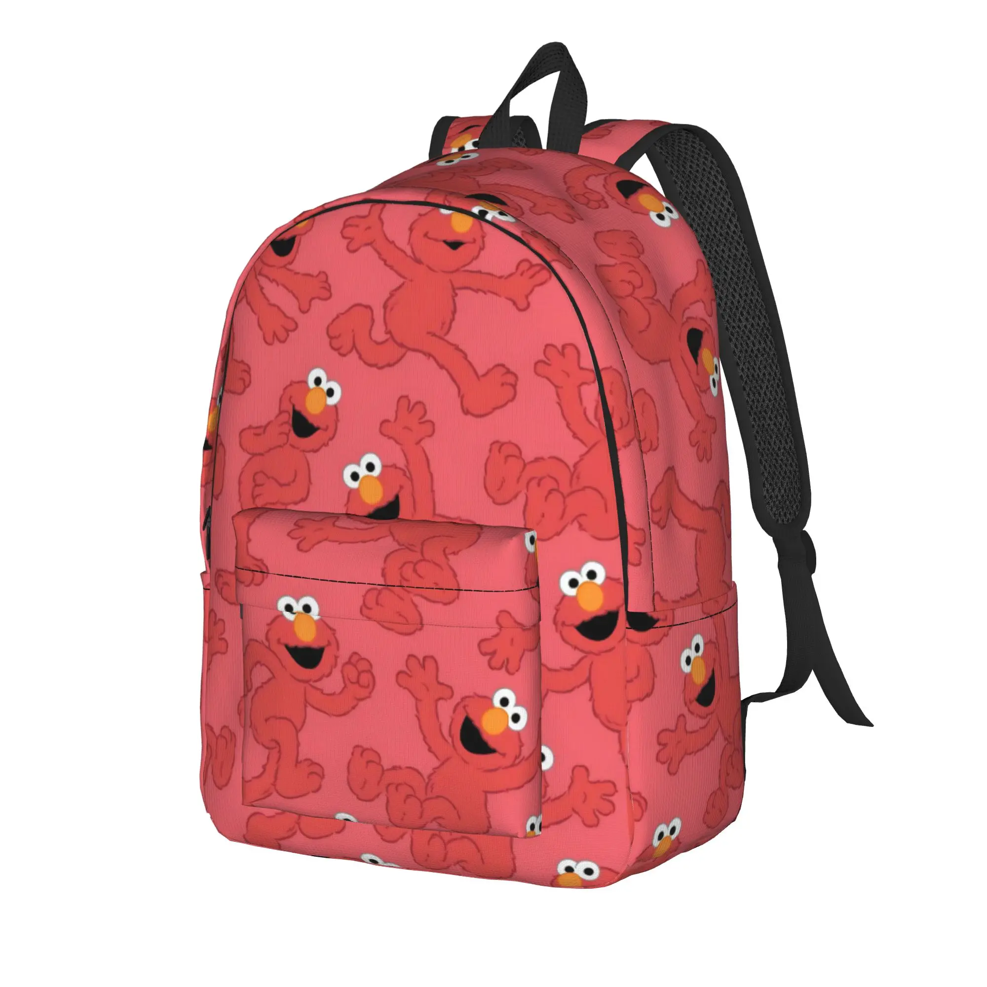 Sesames Streets Classical Backpack Outdoor Student Hiking Travel Elmo Daypack for Men Women Laptop Computer Canvas Bags