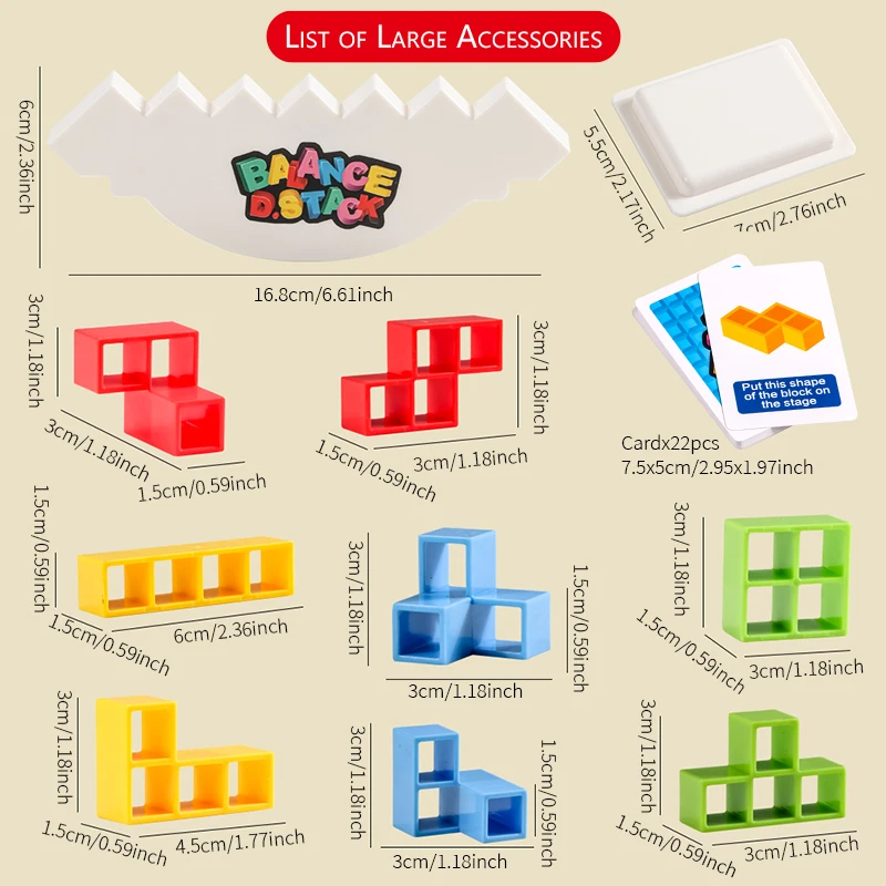 Tetra Tower Balance Stacking Game Building Blocks Toy For Friends Party & Family Challenge Game Multiplayer Fun Borard Game