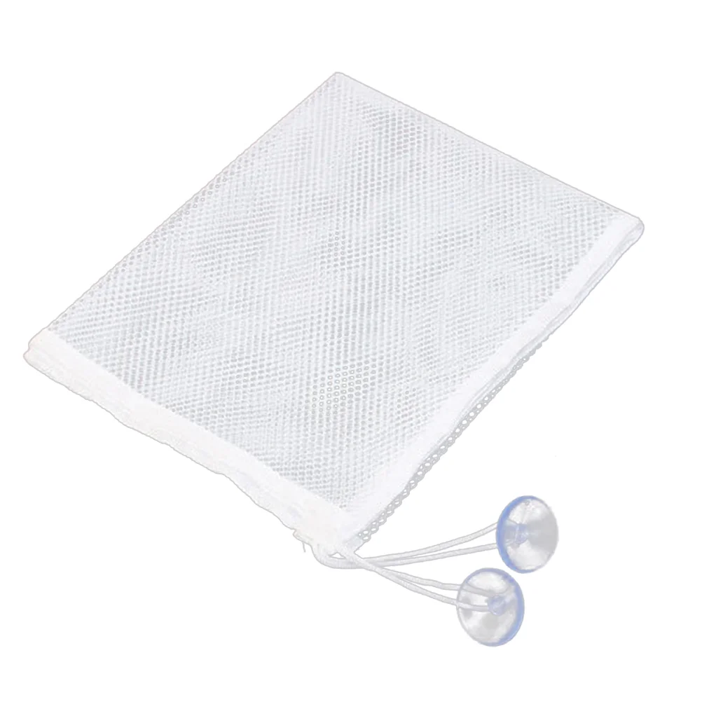 2 Pcs Premium Material Mesh Bag Toy Hanging Bath Storage Water Draining Bathtub Organizer Suction Cup