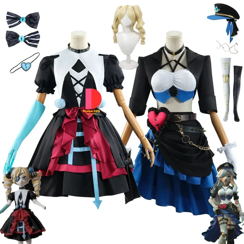 

Game Identity V Egg Party Stella Cosplay Irene Cos Costume for women Lovely Lolita dress Hat Full Set Halloween Comic-Con Suit