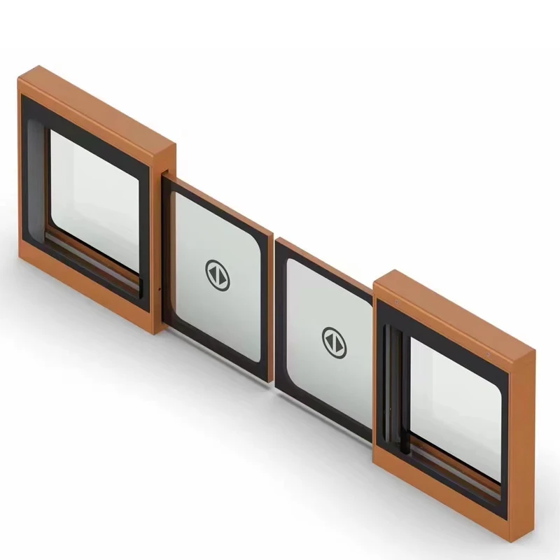

Glass Sliding Barrier Advertising Screen Pedestrian Access Exit Control Entrance Turnstile Gate Face Recognition Controlled