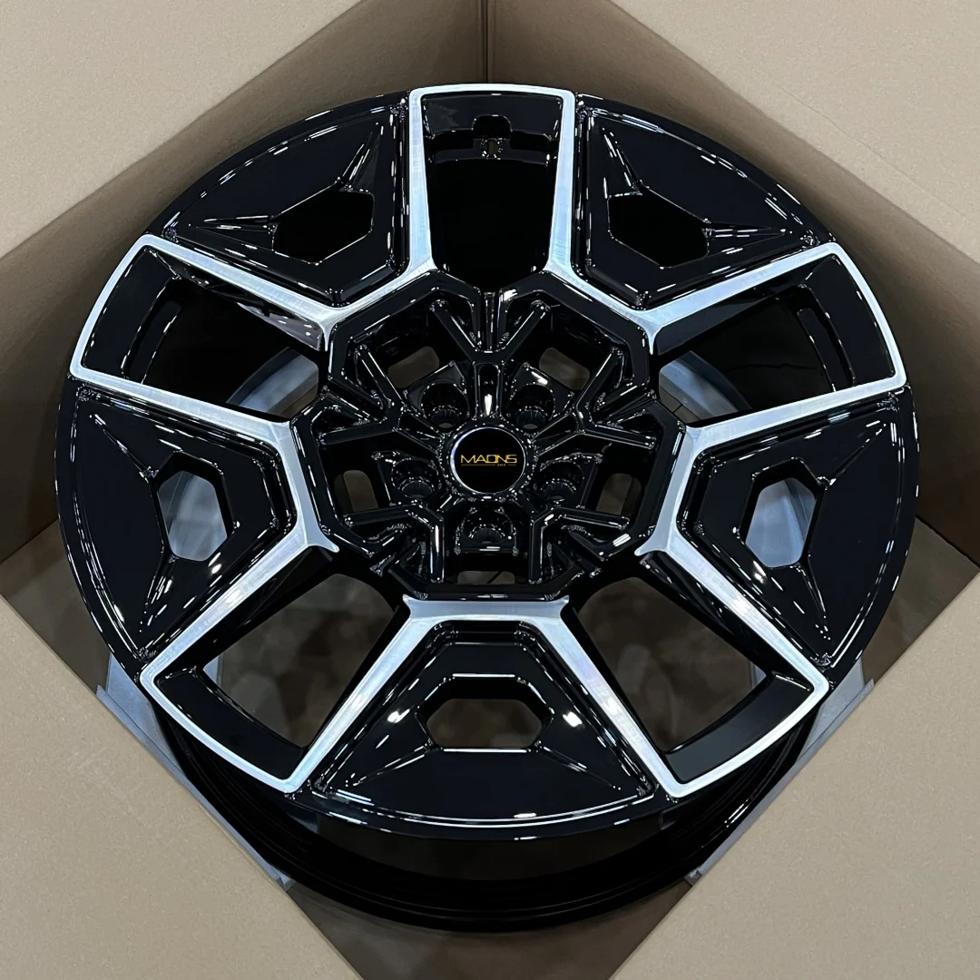 Wheelshome Maons High Performance Strength 5 X 112 Rim 22 Inch Black Milled Spoke Forged Aluminium Alloy New Wheel for for XM