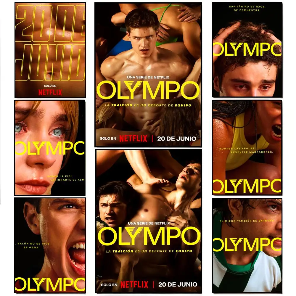 Póster de juego competitivo rápido O-Olympo, pegatina de pared impermeable HD, decoración para sala de estar, regalo