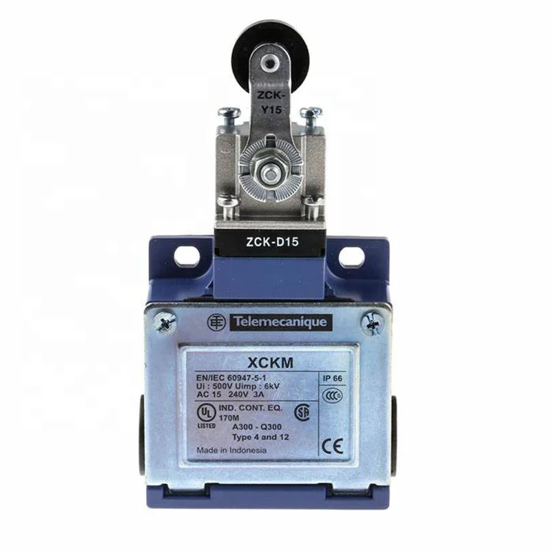 XCKM115 Limit switch, Limit switches XC Standard XCKM thermoplastic roller lever 1NC+1 NO snap action