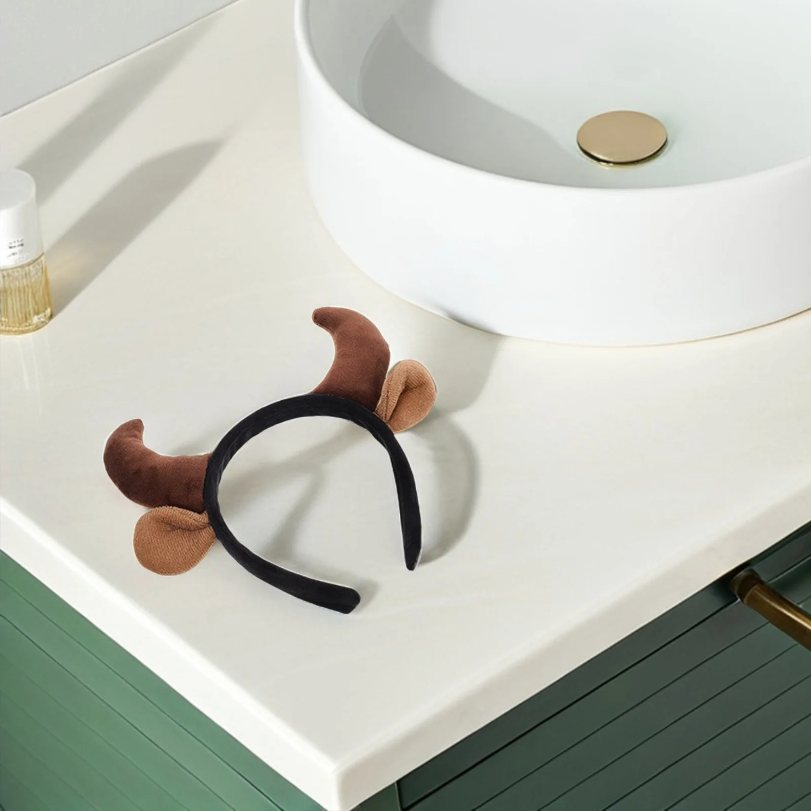 Повязка на голову с коровьим рогом, милые аксессуары для волос с животными для детей и взрослых, повязка на голову для мытья лица, спа, головной убор с мультяшным макияжем, вечерние