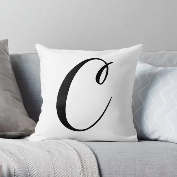 

Letter C Printing Throw Pillow Cover Throw Office Anime Home Bedroom Case Bed Decor Cushion Pillows not include One Side