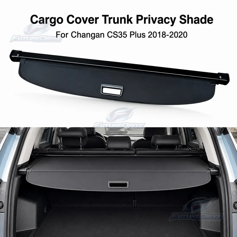 Cargo Cover Trunk Privacy Shade Rear Security Partition Anti-Theft Shield Retractable Organizer for Changan CS35 Plus 2018-2020