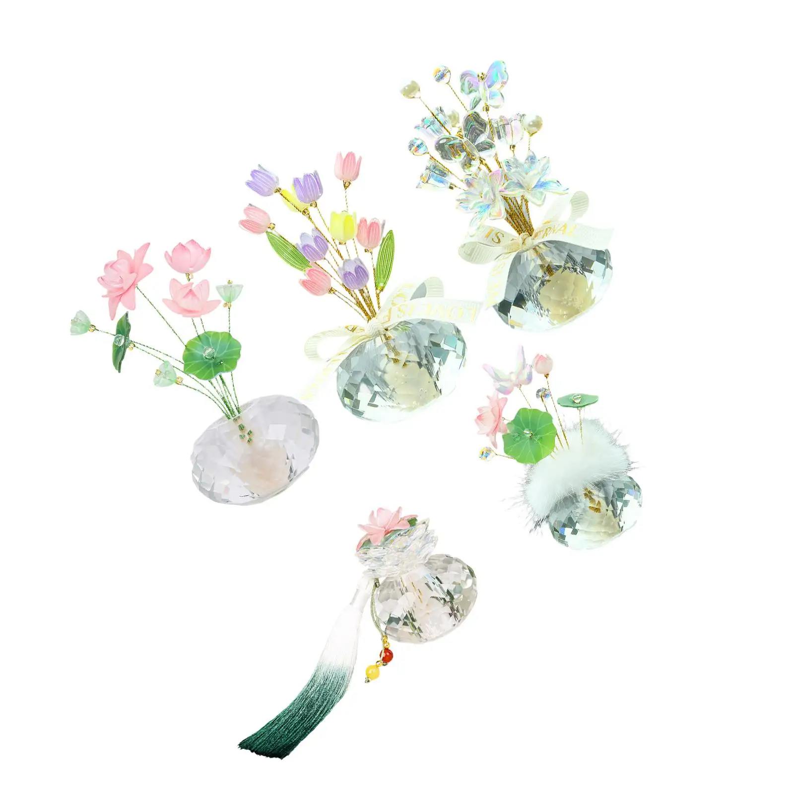 

Цветочный хрустальный автомобильный орнамент, автомобильная центральная консоль, декор, украшения для стола, балкона, дома, подоконник, Holday