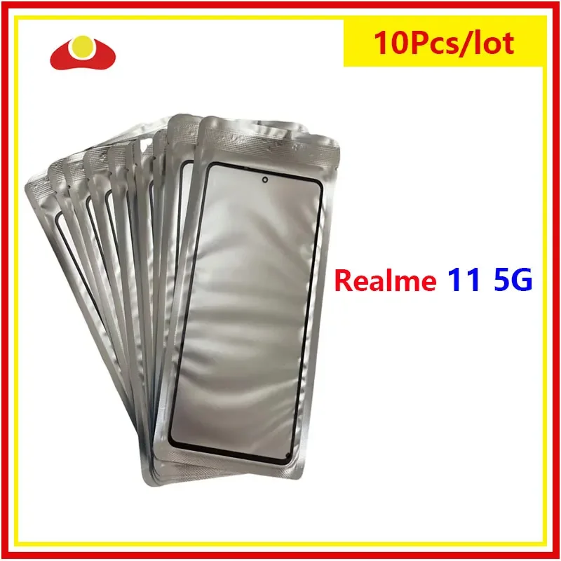 10 pezzi Touch Screen per Realme 11 5G pannello frontale Display LCD copertura esterna in vetro riparazione dell'obiettivo sostituire le parti + OCA