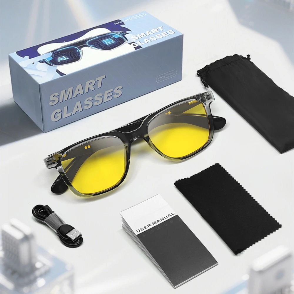 GT-51 occhiali da vista Al occhiali da traduzione intelligenti Occhiali da sole da traslazione VoiceRemoteControl Occhiali musicali Occhiali da vista impermeabili