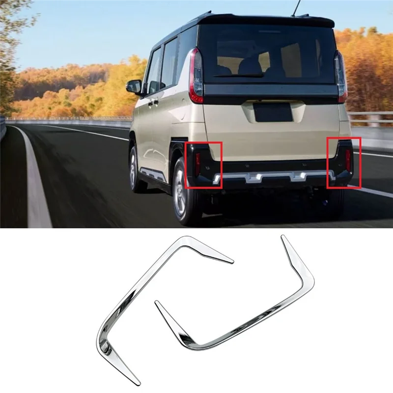 

A04E-For Mitsubishi Delica Mini 2023 Rear Bumper Tail Light Cover Fog Lamp Cover Trim Decorative Accessories