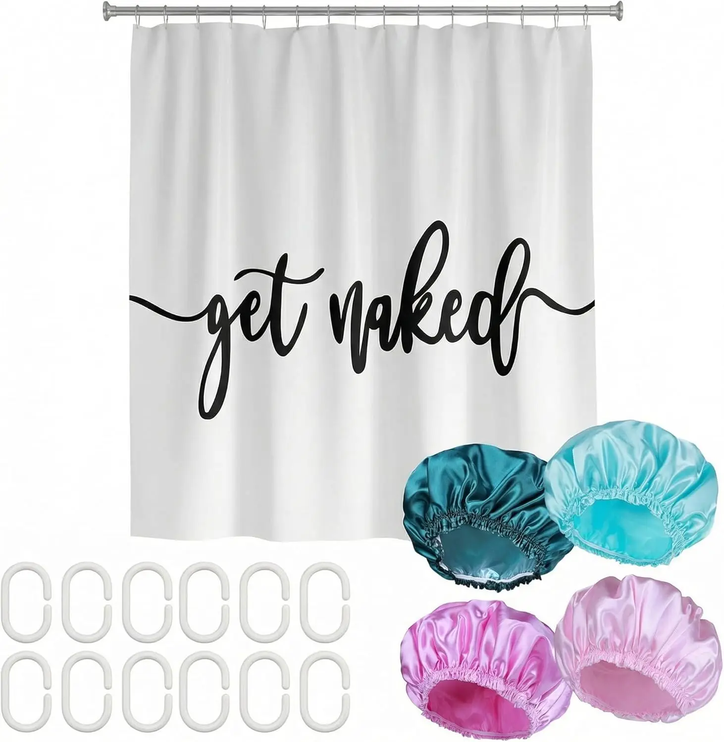 

Забавная декоративная водонепроницаемая шторка для душа с надписью «Сними одежду» на белом фоне для современной ванной комнаты и домашнего декора