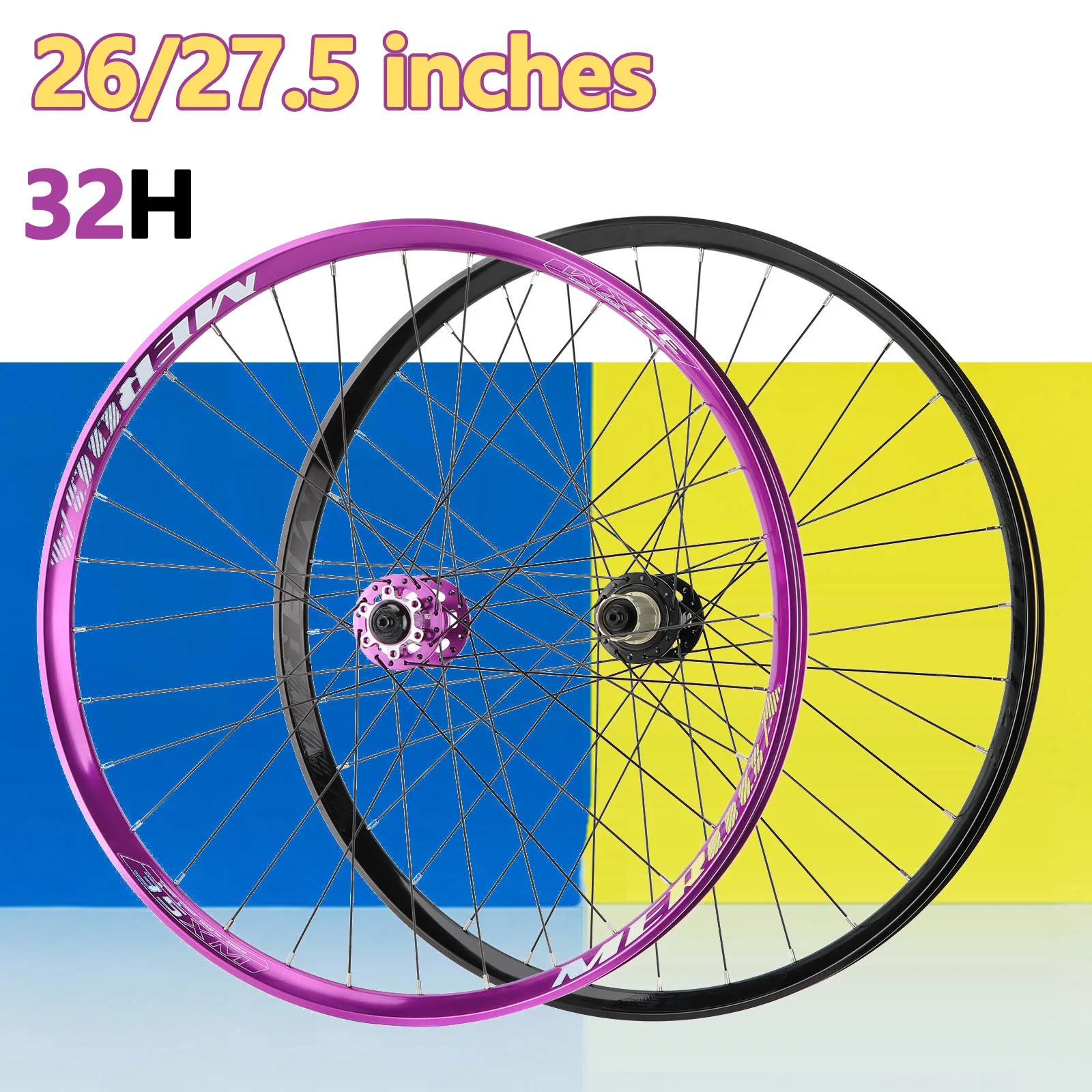 MTB Wheelset 27.5 26 Inch For AM XC mountain bike Disc Brake 32 Holes speed Wheels Quick Release aluminum rims Bicycle Wheel