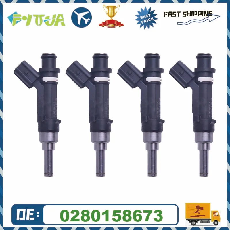 

4pcs High Quality Fuel Injection 0280158673 23250-0y050 For Toyota Yaris Prius 1.3L New 232500y050