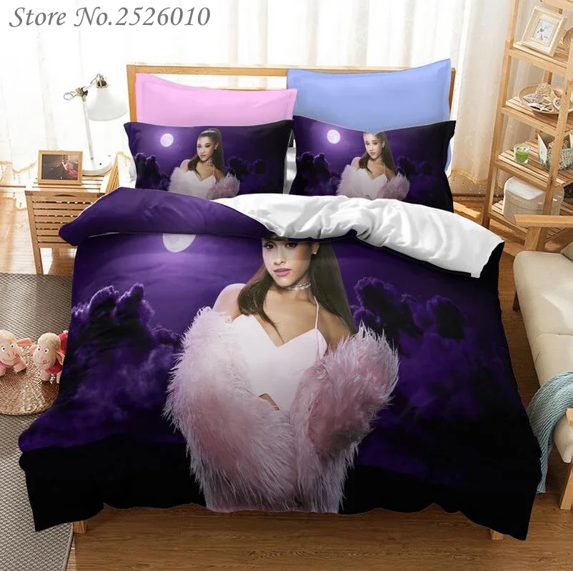 

Popular Singer Print Bedding Set 3D Character Duvet Cover Set with Pillowcase Twin Full Queen King Bedclothes 02