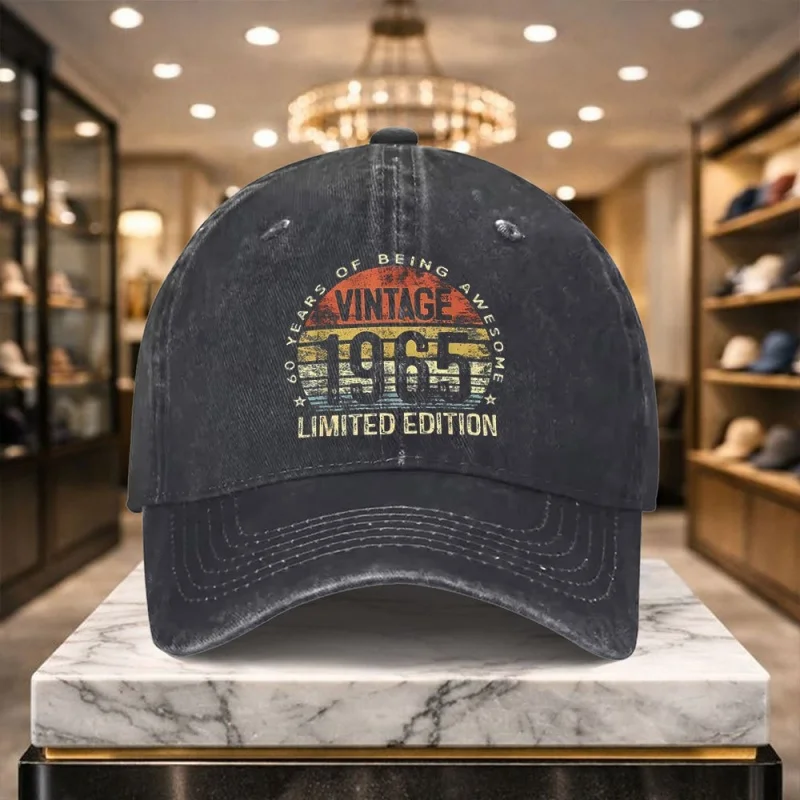 Limited Edition 1965 Baseball Cap – Adjustable Casual Hat for Outdoor Sports & Everyday Street Style