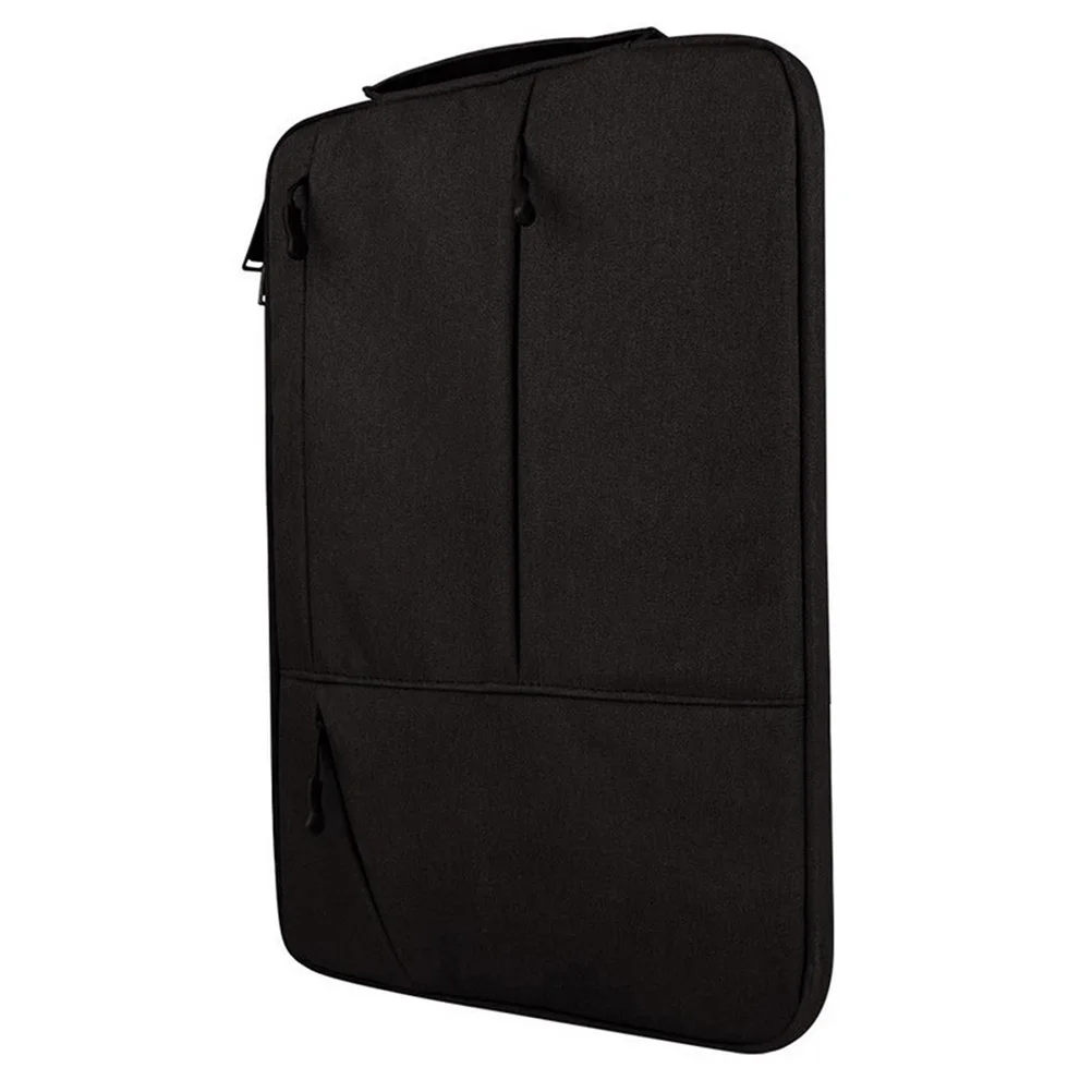 

Multi-Functional 13-Inch Laptop Handbag Black Premium Waterproof Protective Sleeve Case Large Pocket 2 Side Pockets